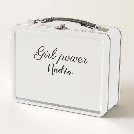 Lunch Box simple pouvoir minimal des filles ajouter le nom t (Devant)