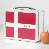 Lunch Box Simple School Danemark Drapeau Souvenir personnali (En situation)