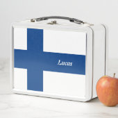 Lunch Box Simple School Finlande Drapeau Souvenir personnali (En situation)
