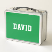 Lunch Box Simple vert personnalisé Retour à l'école (Dos)