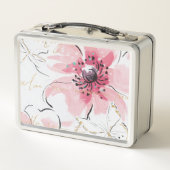 Lunch Box Simplement aquarelle du rose | florale (Dos)