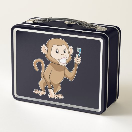 Lunch Box Singe avec brosse à dents (Dos)