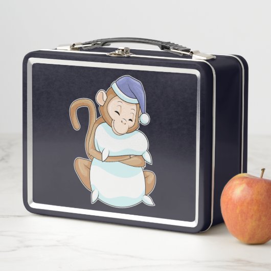 Lunch Box Singe avec Coussin et tête de lit (En situation)