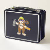 Lunch Box Singe comme artisan avec marteau (Dos)