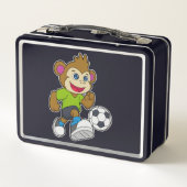 Lunch Box Singe comme joueur de football avec Soccer (Dos)