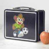 Lunch Box Singe comme joueur de football avec Soccer (En situation)