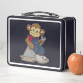 Lunch Box Singe comme mécanicien avec clé (En situation)