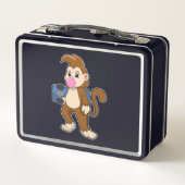 Lunch Box Singe comme patineur avec skateboard (Dos)