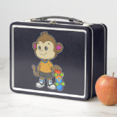 Lunch Box Singe comme patineur avec skateboard (En situation)