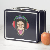 Lunch Box Singe dans la musique avec casque (En situation)
