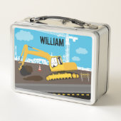 Lunch Box Site des camions de construction de camions d'exca (Dos)