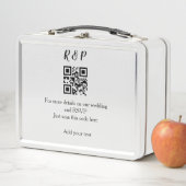 Lunch Box site web de mariage rsvp q r code ajouter nom text (En situation)