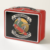 Lunch Box Skateboard personnalisé Nez Grab Skeleton Skeleton (Devant)