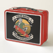 Lunch Box Skateboard personnalisé Nez Grab Skeleton Skeleton (Dos)