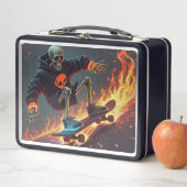 Lunch Box Skateboard Skeleton Personnalisé (En situation)