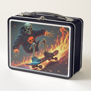 Lunch Box Skateboard Skeleton Personnalisé