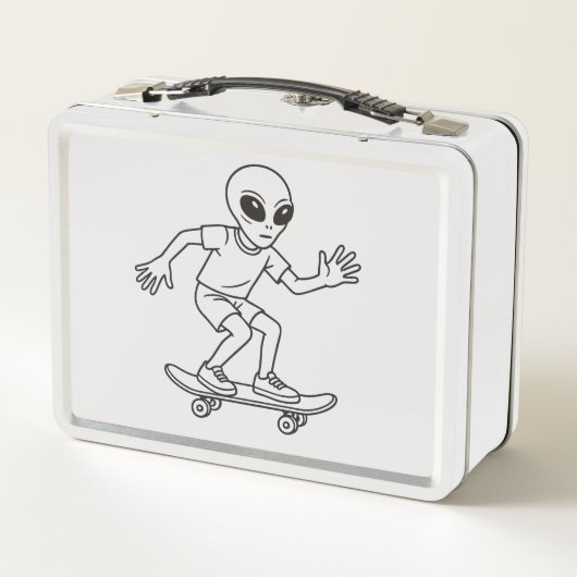Lunch Box Skateboarding Space Alien (Dos)