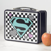 Lunch Box Skater Girl Supergirl Coeurs S-Shield (En situation)