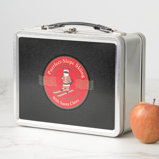 Lunch Box Ski à pente douce avec des lois Père Noël (En situation)