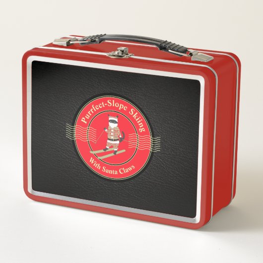 Lunch Box Ski à pente douce avec des lois Père Noël (Devant)