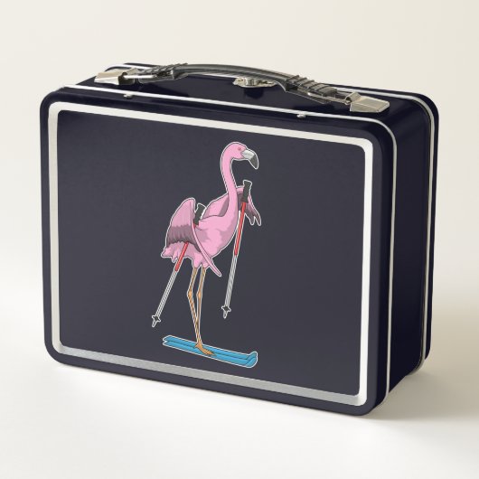 Lunch Box Ski de Flamant rose (Dos)