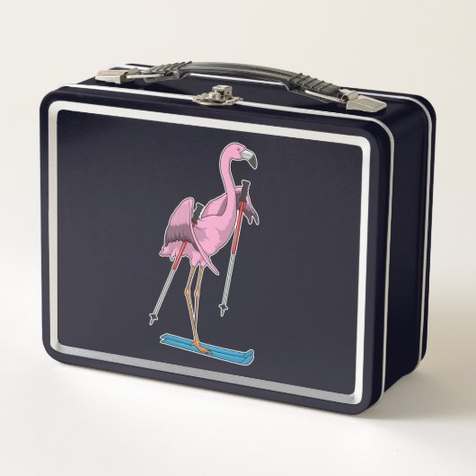 Lunch Box Ski de Flamant rose (Devant)