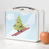 Lunch Box Ski Pine Arbre Cute Sports Neige hiver (En situation)