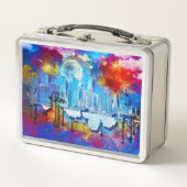 Lunch Box SlipperyJoe NYC graffiti lue entourée tourbillon (Devant)