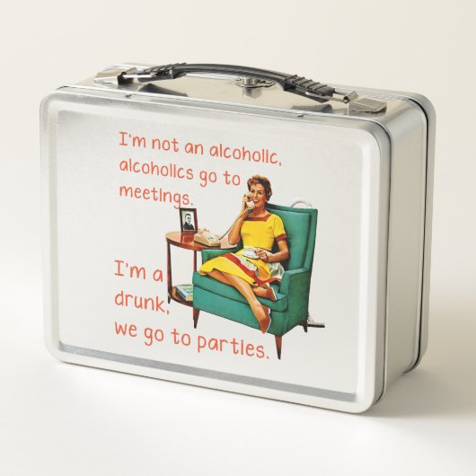 Lunch Box SlipperyJoe socialiser la fête de la boisson vinta (Dos)