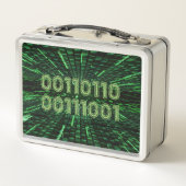 Lunch Box SlipperyJoe's 69 code binaire vert vibrant calcul (Dos)