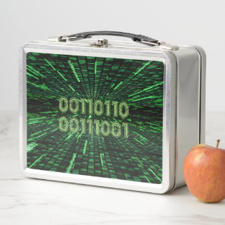 Lunch Box SlipperyJoe's 69 code binaire vert vibrant calcul