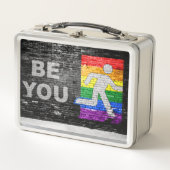 Lunch Box SlipperyJoe's Be You black brick wall walk figu (Devant)