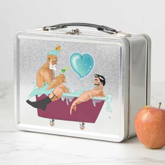 Lunch Box SlipperyJoe's deux gays hommes aiment la baignoire (En situation)