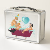 Lunch Box SlipperyJoe's deux gays hommes aiment la baignoire (Devant)