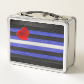 Lunch Box SlipperyJoe's Gay Leather Pride drapeau royal noir (Dos)