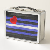 Lunch Box SlipperyJoe's Gay Leather Pride drapeau royal noir (Devant)