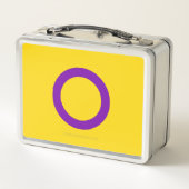 Lunch Box SlipperyJoe's Intersex orgueil drapeau jaune fond (Dos)