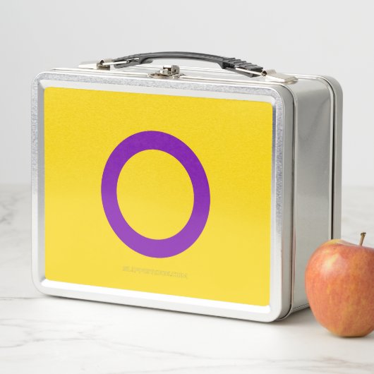 Lunch Box SlipperyJoe's Intersex orgueil drapeau jaune fond (En situation)