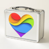 Lunch Box SlipperyJoe's orgueillement coeur courbes forme 3D (Dos)