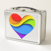 Lunch Box SlipperyJoe's orgueillement coeur courbes forme 3D (Devant)