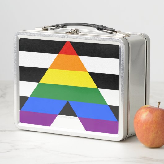 Lunch Box SlipperyJoe's Straight Ally Drapeau gay cadeaux LG (En situation)