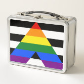 Lunch Box SlipperyJoe's Straight Ally Drapeau gay cadeaux LG (Devant)