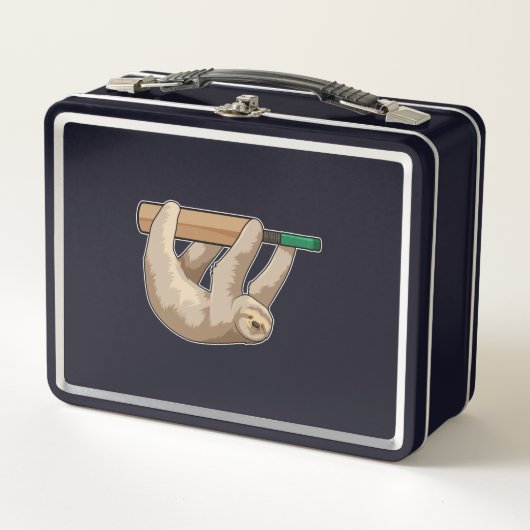 Lunch Box Slot au cricket avec chauve-souris de cricket (Devant)