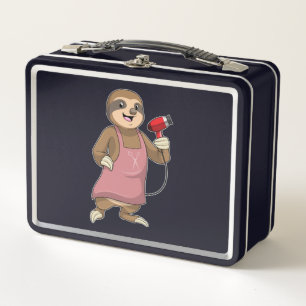 Lunch Box Sloth as Hair stylist avec Sèche-cheveux