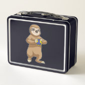 Lunch Box Sloth comme joueur de handball avec Handball (Dos)
