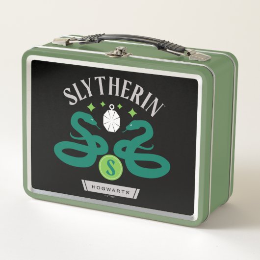 Lunch Box SLYTHERIN™ House Double Snake Locket Graphique (Devant)