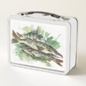 Lunch Box Snacks de pêche personnalisés | Poisson d'aquarell (Dos)