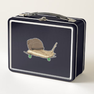 Lunch Box Snail as Skateboard avec Skateboard