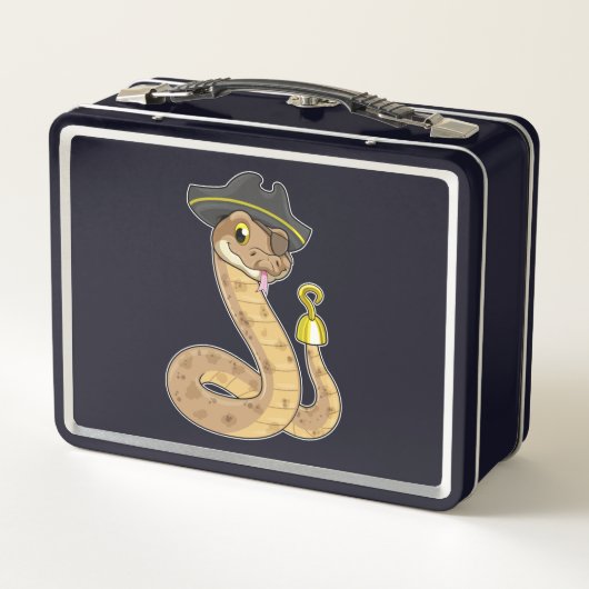 Lunch Box Snake as Pirate with Hook Hand & Eye patch (Dos)