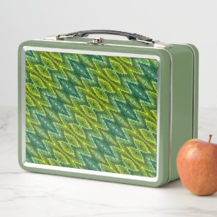 Lunch Box - Snakeskin Patroon in Groenen